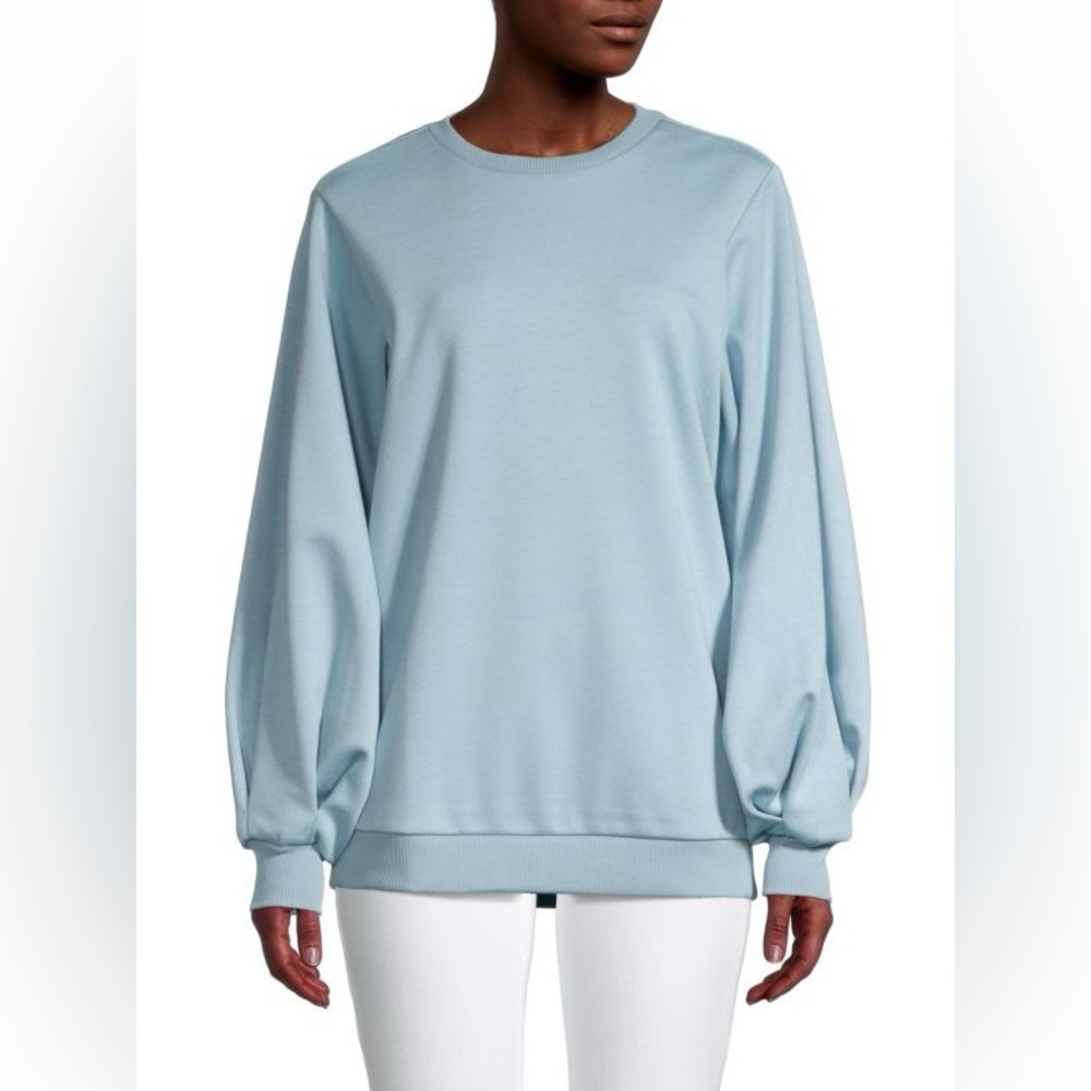 Ted Baker Aidiina Womens Oversized Sweatshirt Jumper Puff Sleeve 3 / 8 / M Blue